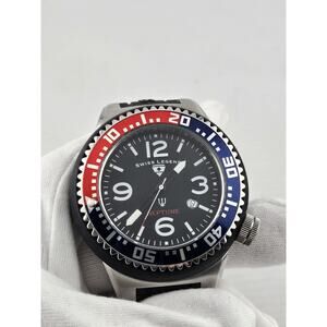Mens Swiss Legend Neptune Divers Quartz Watch Red White Blue Nice Runs